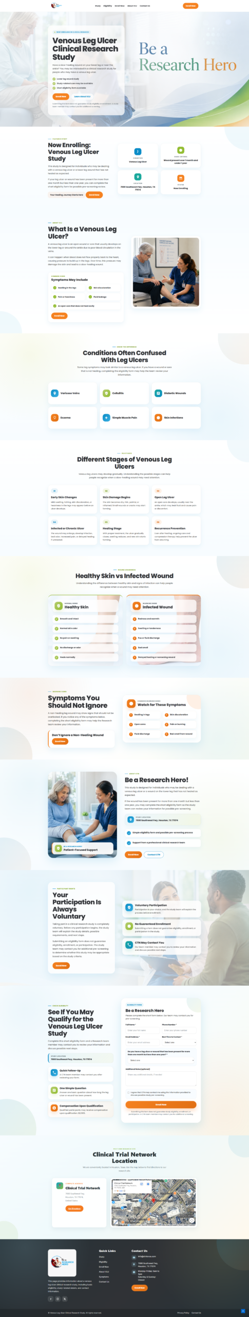 VLU study clinical landing page project